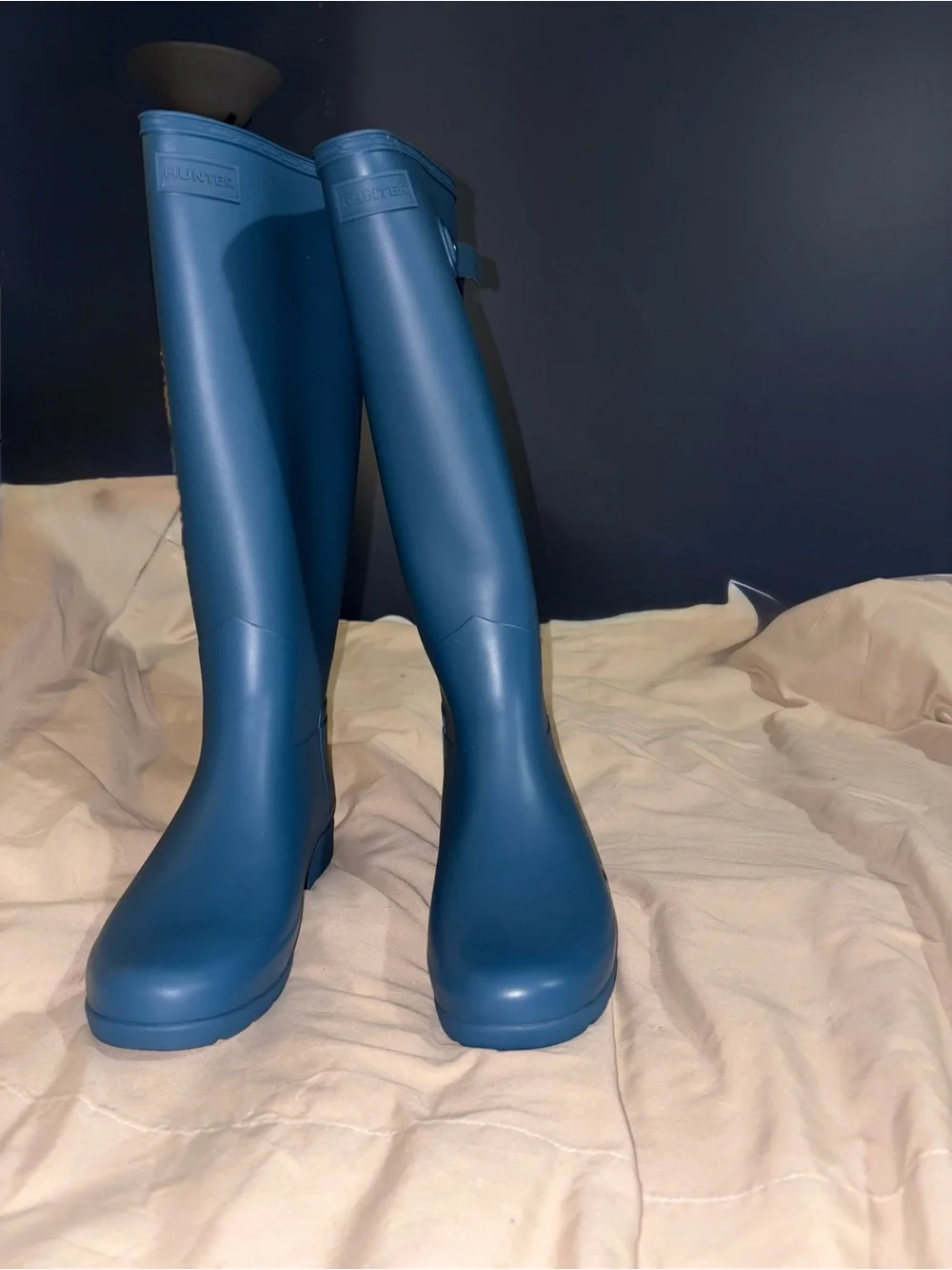Hunter Original Refined Tall Rain Boots Women’s Size 9 Rock Pool Blue NIB